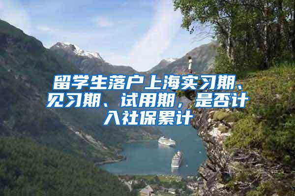 留学生落户上海实习期、见习期、试用期，是否计入社保累计