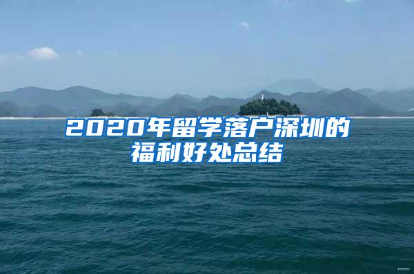 2020年留学落户深圳的福利好处总结