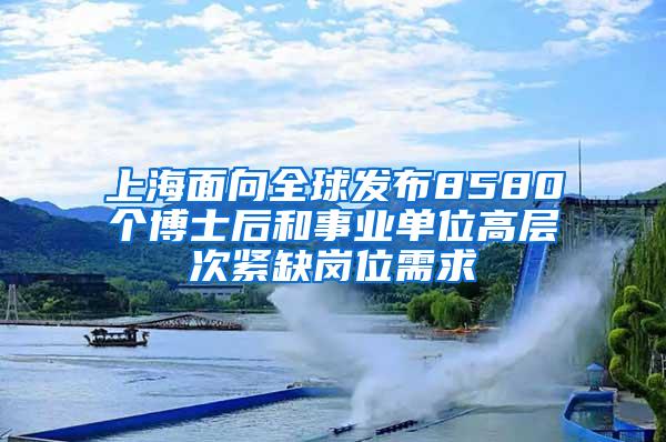 上海面向全球发布8580个博士后和事业单位高层次紧缺岗位需求