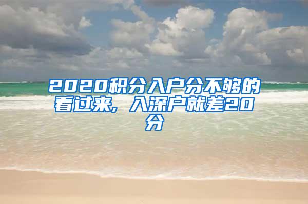 2020积分入户分不够的看过来, 入深户就差20分