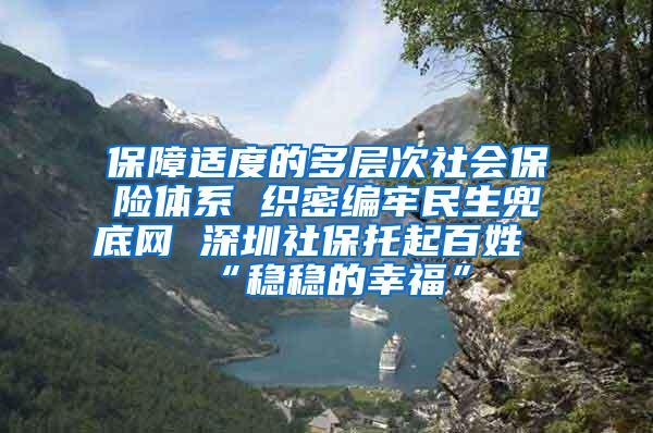 保障适度的多层次社会保险体系 织密编牢民生兜底网 深圳社保托起百姓“稳稳的幸福”