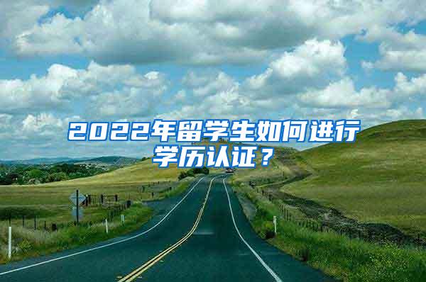 2022年留学生如何进行学历认证？