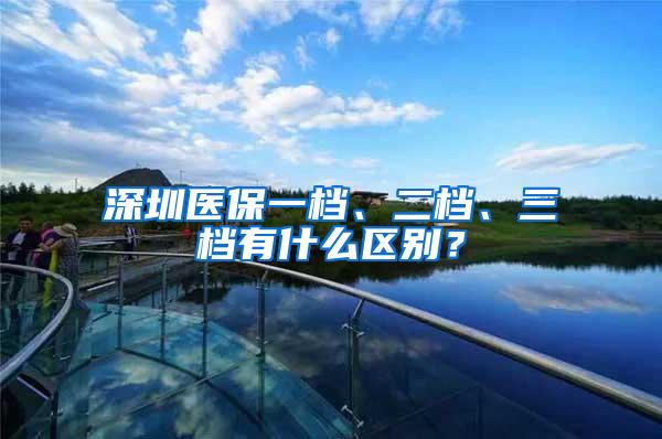 深圳医保一档、二档、三档有什么区别？