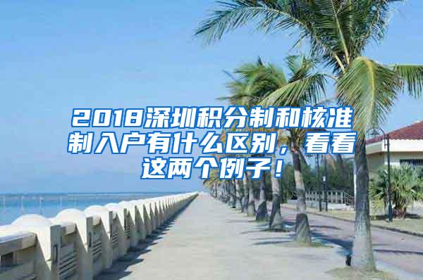 2018深圳积分制和核准制入户有什么区别，看看这两个例子！