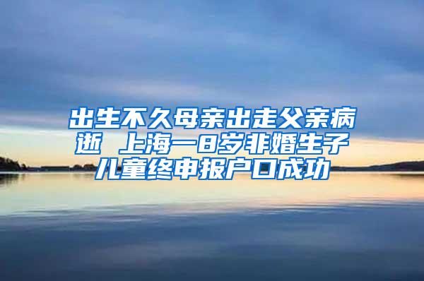 出生不久母亲出走父亲病逝 上海一8岁非婚生子儿童终申报户口成功