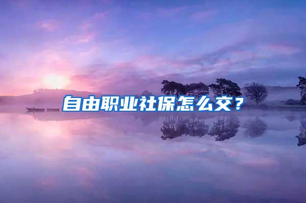 自由职业社保怎么交？