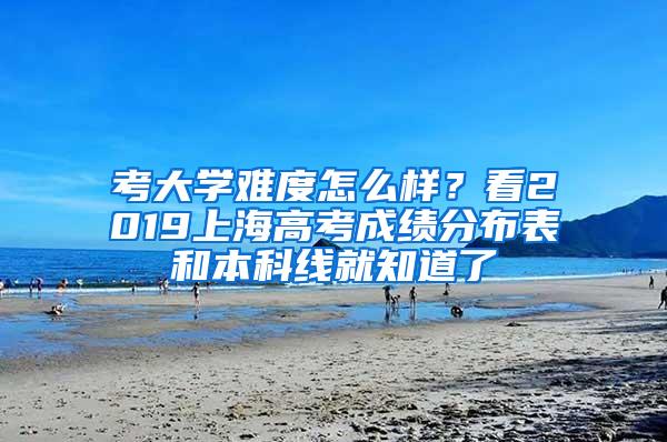 考大学难度怎么样？看2019上海高考成绩分布表和本科线就知道了