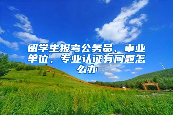 留学生报考公务员、事业单位，专业认证有问题怎么办