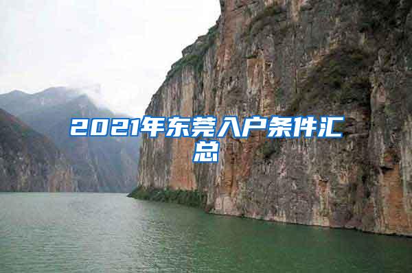 2021年东莞入户条件汇总