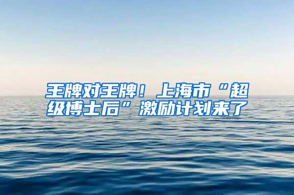 王牌对王牌！上海市“超级博士后”激励计划来了