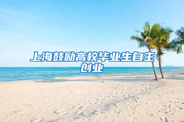 上海鼓励高校毕业生自主创业