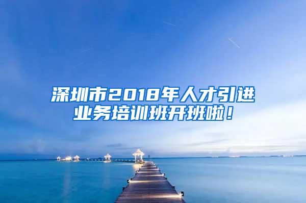 深圳市2018年人才引进业务培训班开班啦！