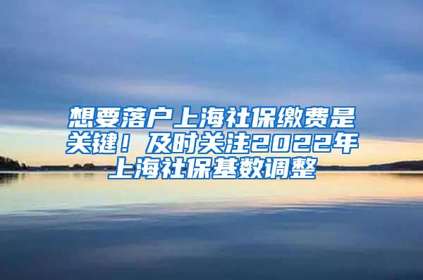 想要落户上海社保缴费是关键！及时关注2022年上海社保基数调整