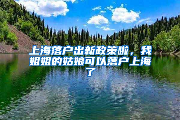 上海落户出新政策啦，我姐姐的姑娘可以落户上海了