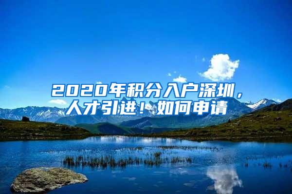 2020年积分入户深圳，人才引进！如何申请