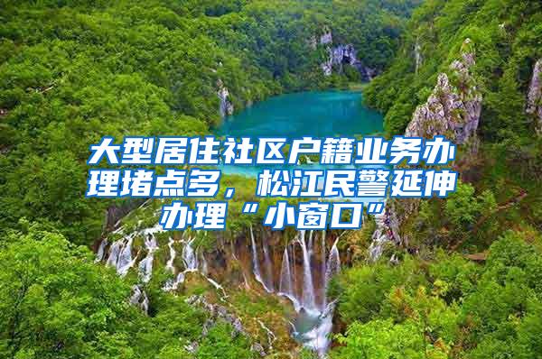 大型居住社区户籍业务办理堵点多，松江民警延伸办理“小窗口”