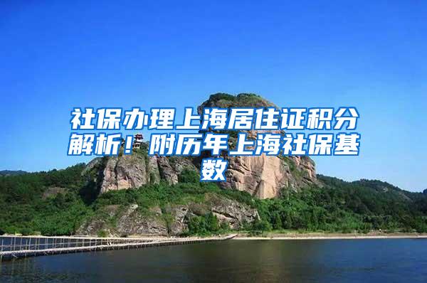 社保办理上海居住证积分解析！附历年上海社保基数