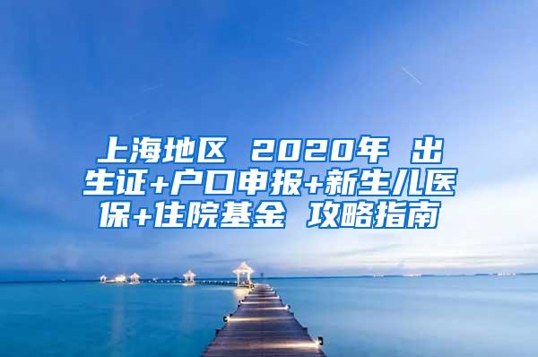 上海地区 2020年 出生证+户口申报+新生儿医保+住院基金 攻略指南