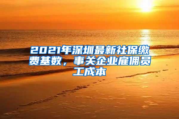 2021年深圳最新社保缴费基数，事关企业雇佣员工成本