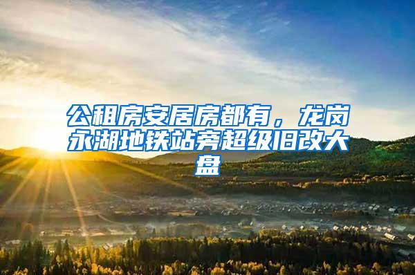 公租房安居房都有，龙岗永湖地铁站旁超级旧改大盘