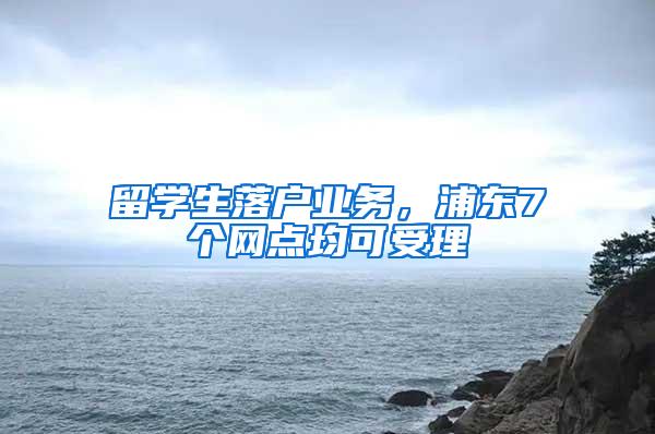 留学生落户业务，浦东7个网点均可受理