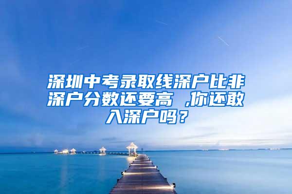 深圳中考录取线深户比非深户分数还要高 ,你还敢入深户吗？