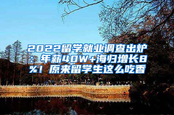 2022留学就业调查出炉：年薪40W+海归增长8%！原来留学生这么吃香