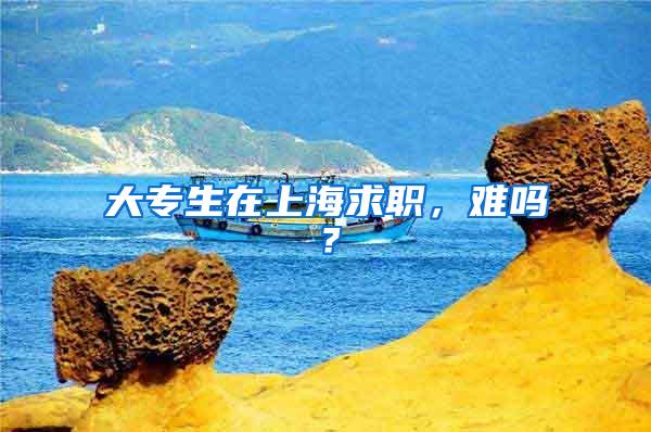 大专生在上海求职，难吗？