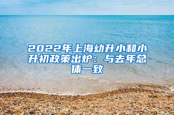 2022年上海幼升小和小升初政策出炉：与去年总体一致