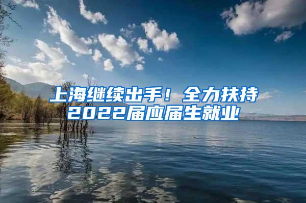 上海继续出手！全力扶持2022届应届生就业