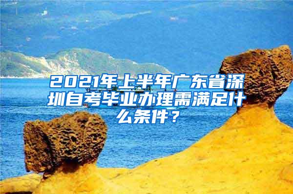 2021年上半年广东省深圳自考毕业办理需满足什么条件？