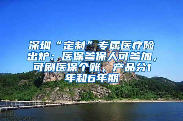 深圳“定制”专属医疗险出炉：医保参保人可参加，可刷医保个账，产品分1年和6年期