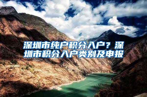 深圳市纯户积分入户？深圳市积分入户类别及申报