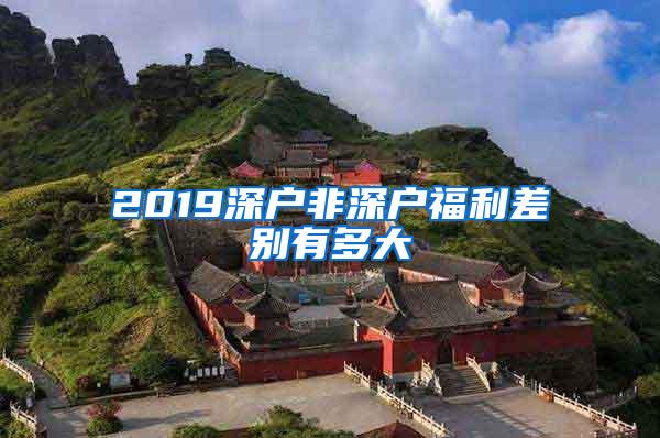 2019深户非深户福利差别有多大