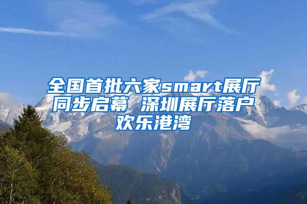 全国首批六家smart展厅同步启幕 深圳展厅落户欢乐港湾