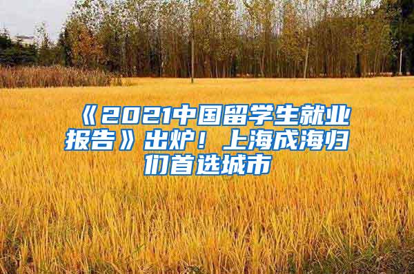 《2021中国留学生就业报告》出炉！上海成海归们首选城市