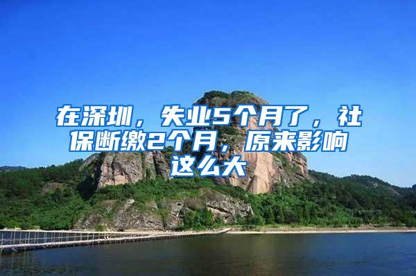 在深圳，失业5个月了，社保断缴2个月，原来影响这么大