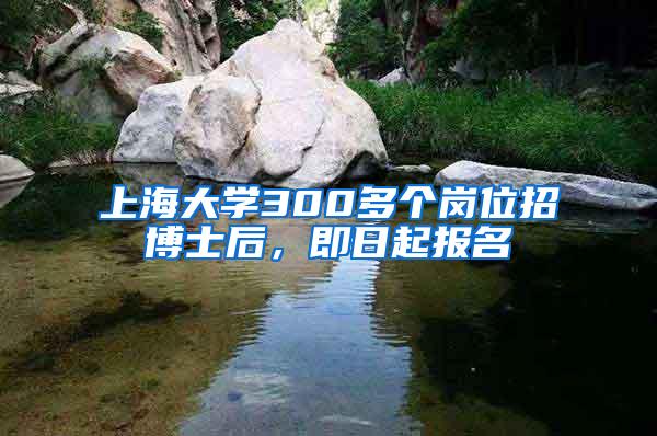 上海大学300多个岗位招博士后，即日起报名