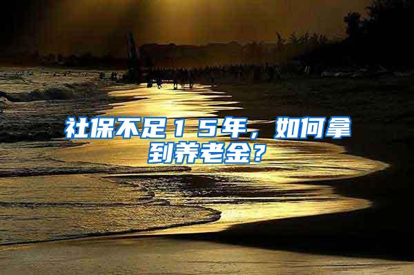 社保不足１５年，如何拿到养老金？