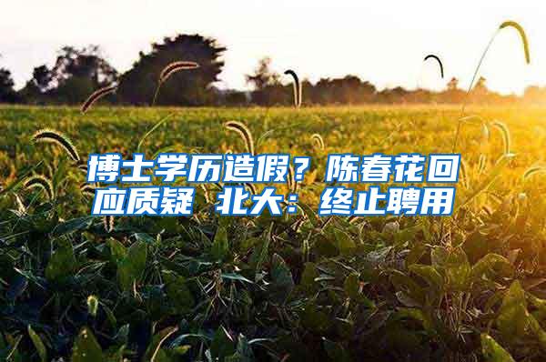 博士学历造假？陈春花回应质疑 北大：终止聘用