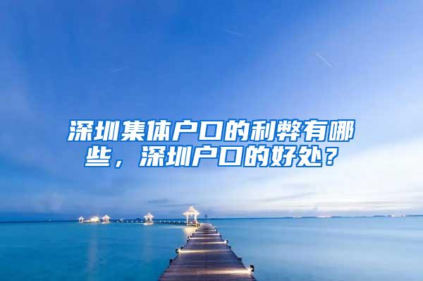 深圳集体户口的利弊有哪些，深圳户口的好处？