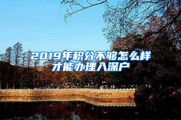 2019年积分不够怎么样才能办理入深户