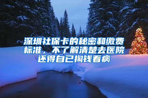 深圳社保卡的秘密和缴费标准，不了解清楚去医院还得自已掏钱看病