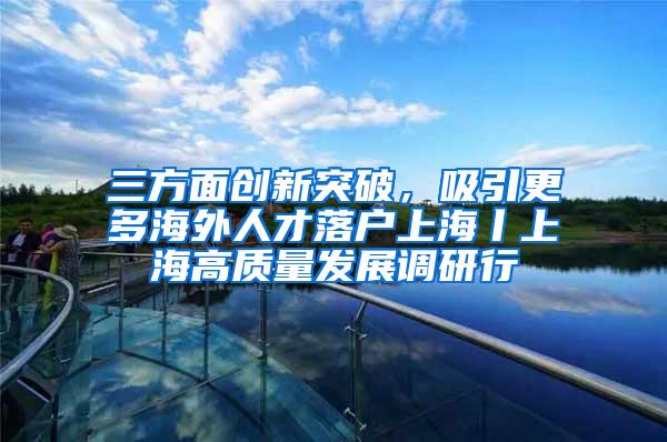 三方面创新突破，吸引更多海外人才落户上海丨上海高质量发展调研行