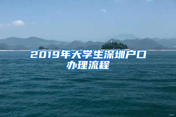 2019年大学生深圳户口办理流程