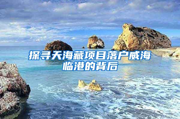 探寻天海藏项目落户威海临港的背后