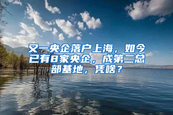 又一央企落户上海，如今已有8家央企，成第二总部基地，凭啥？