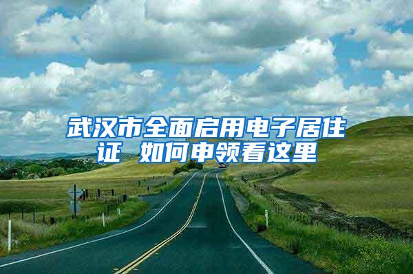 武汉市全面启用电子居住证 如何申领看这里