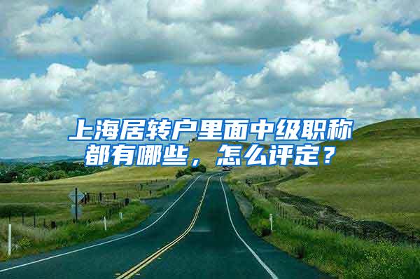 上海居转户里面中级职称都有哪些，怎么评定？