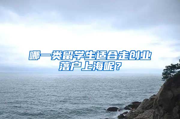 哪一类留学生适合走创业落户上海呢？